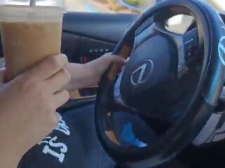 I Asked A Stranger On The Side Of The Street To Jerk Off And Cum In My Ice Coffee &lpar;Public Masturbation&rpar; Outdoor Car sex