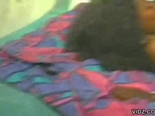 Provocative ebony chick gets nasty with Afro dude